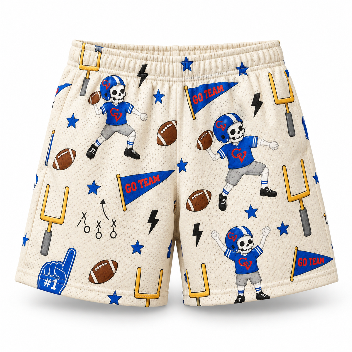 CHARTIERS VALLEY BOYS FOOTBALL HALLOWEEN SHORTS