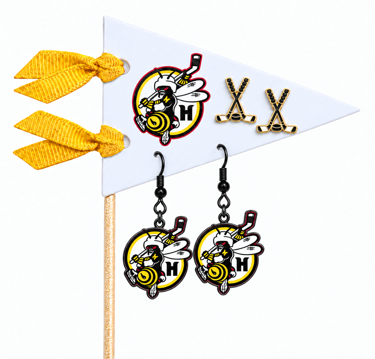 MT LEBANON HORNETS EARRING SET