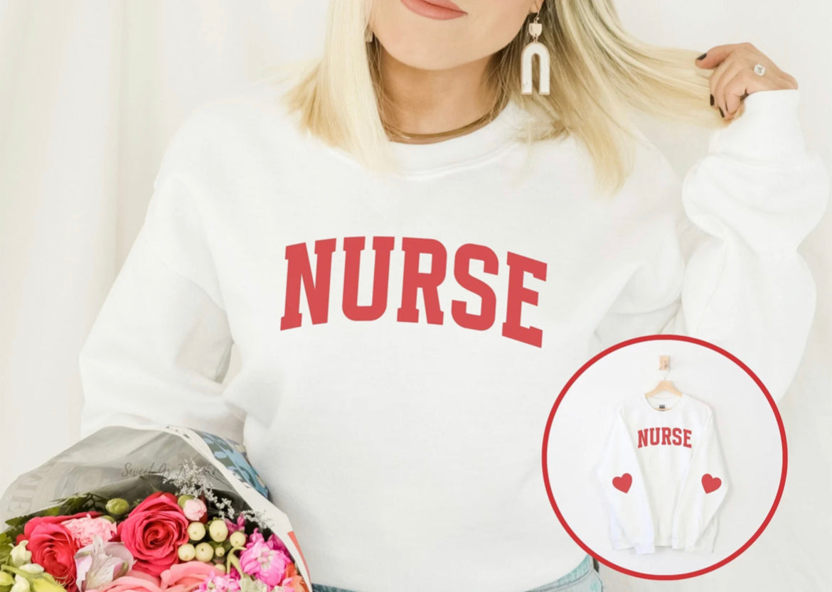NURSE LOVE CREWNECK