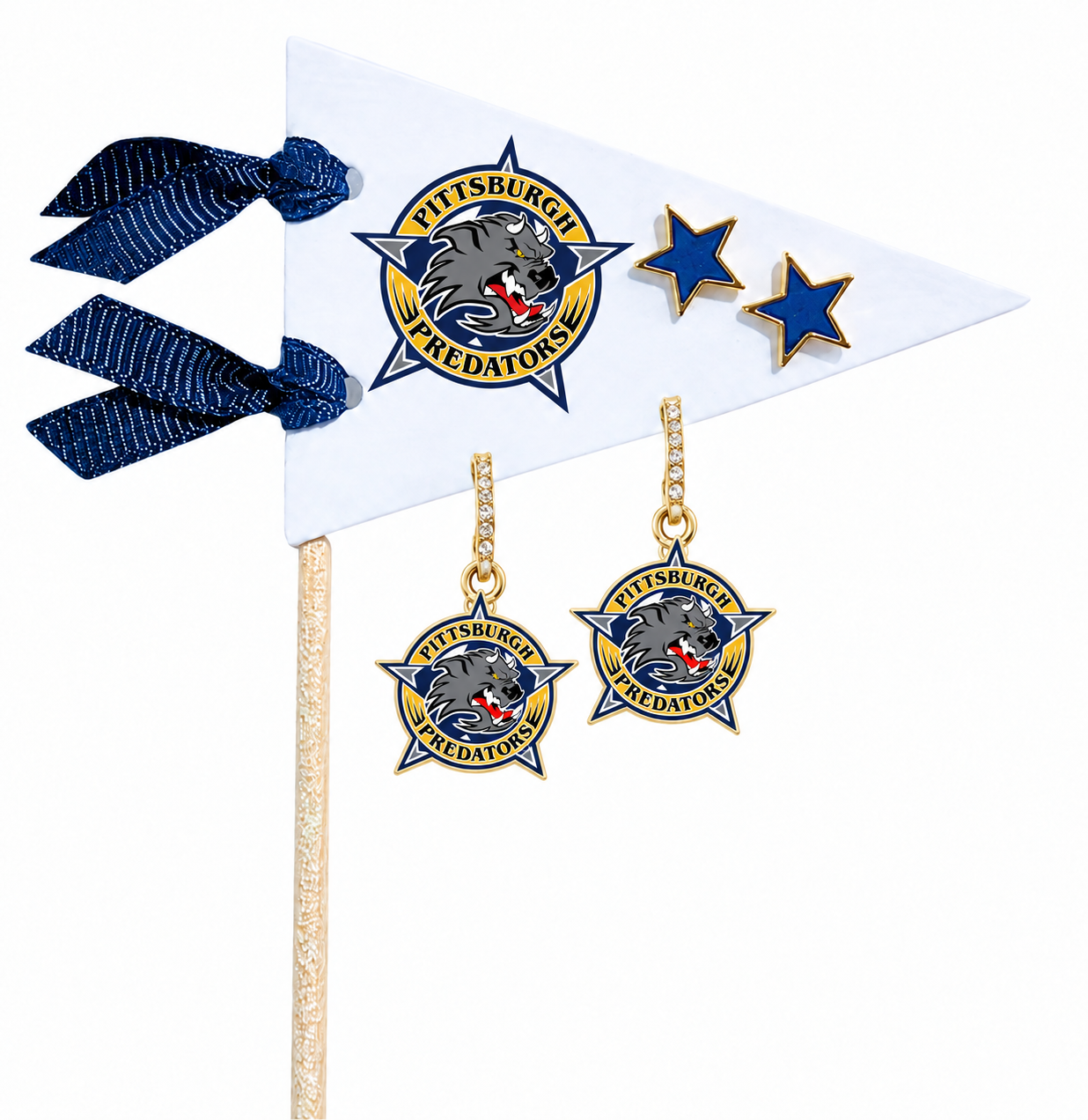 PITTSBURGH PREDATORS EARRING SET