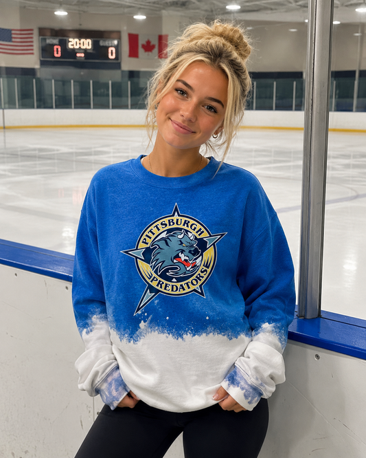 PITTSBURGH PREDATORS LOGO OMBRE CREWNECK