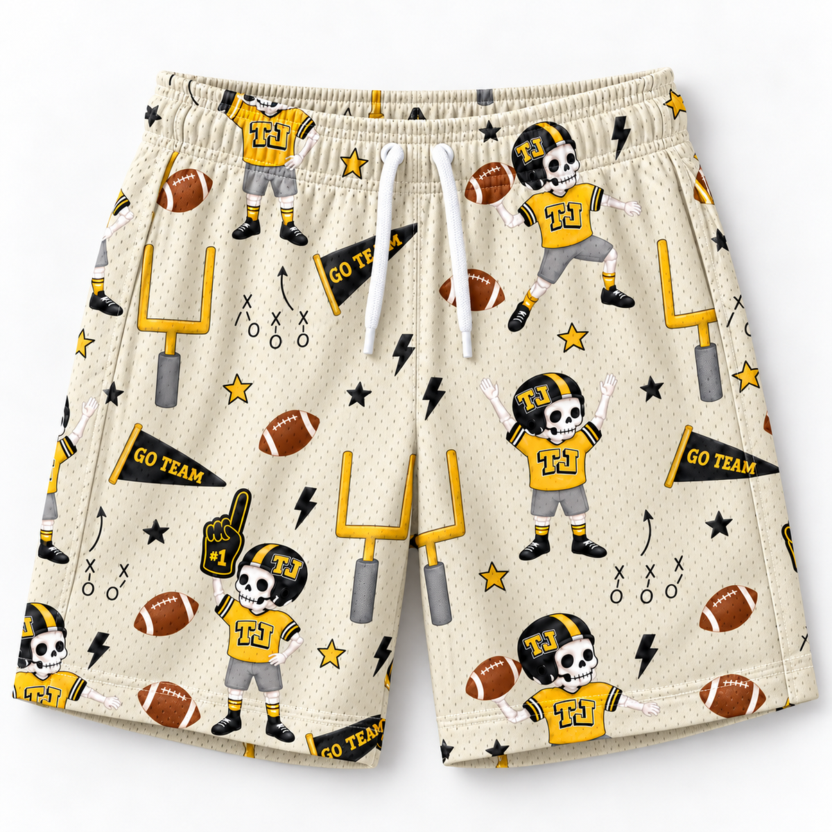 TJ BOYS FOOTBALL HALLOWEEN SHORTS