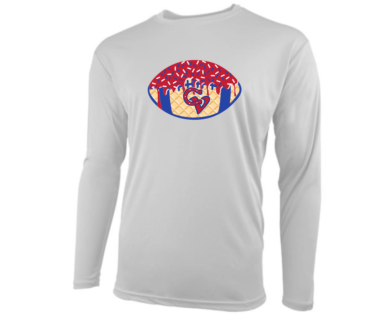 CHARTIERS VALLEY Football Ice Cream Drip Shirt