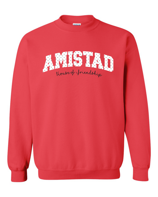 AMISTAD HOUSE OF FRIENDSHIP DOTTED CREWNECK