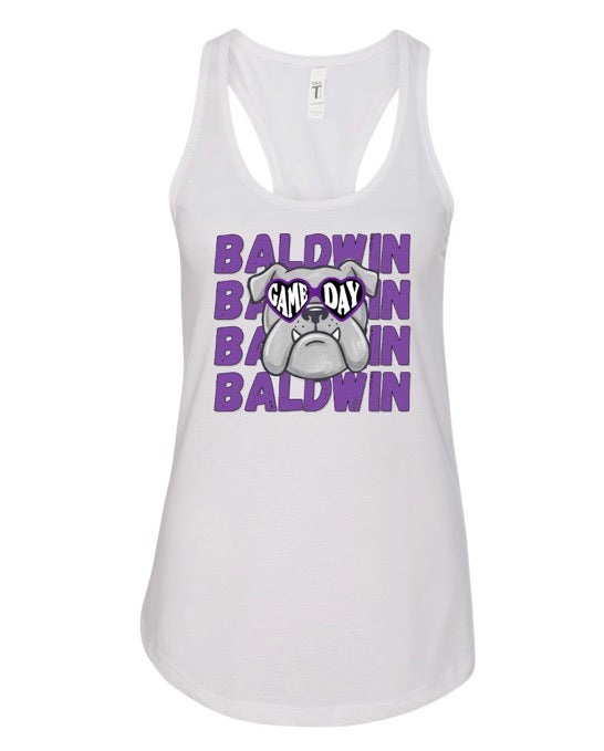 BULLDOGS GAME DAY HEART GLASSES TANK