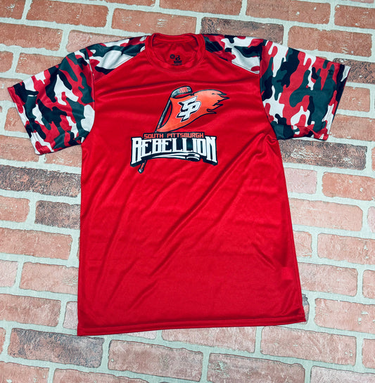 CAMO SLEEVE REBELLION DRI FIT SHIRT