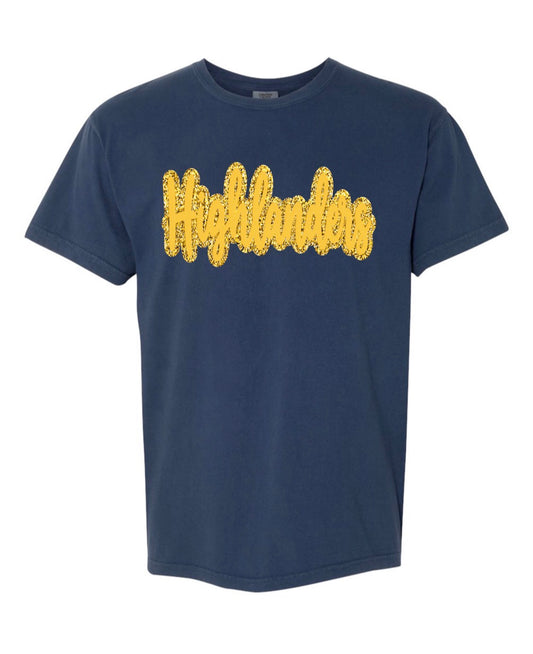 MCGUFFEY HIGFHLANDER FAUX GLITTER T SHIRT