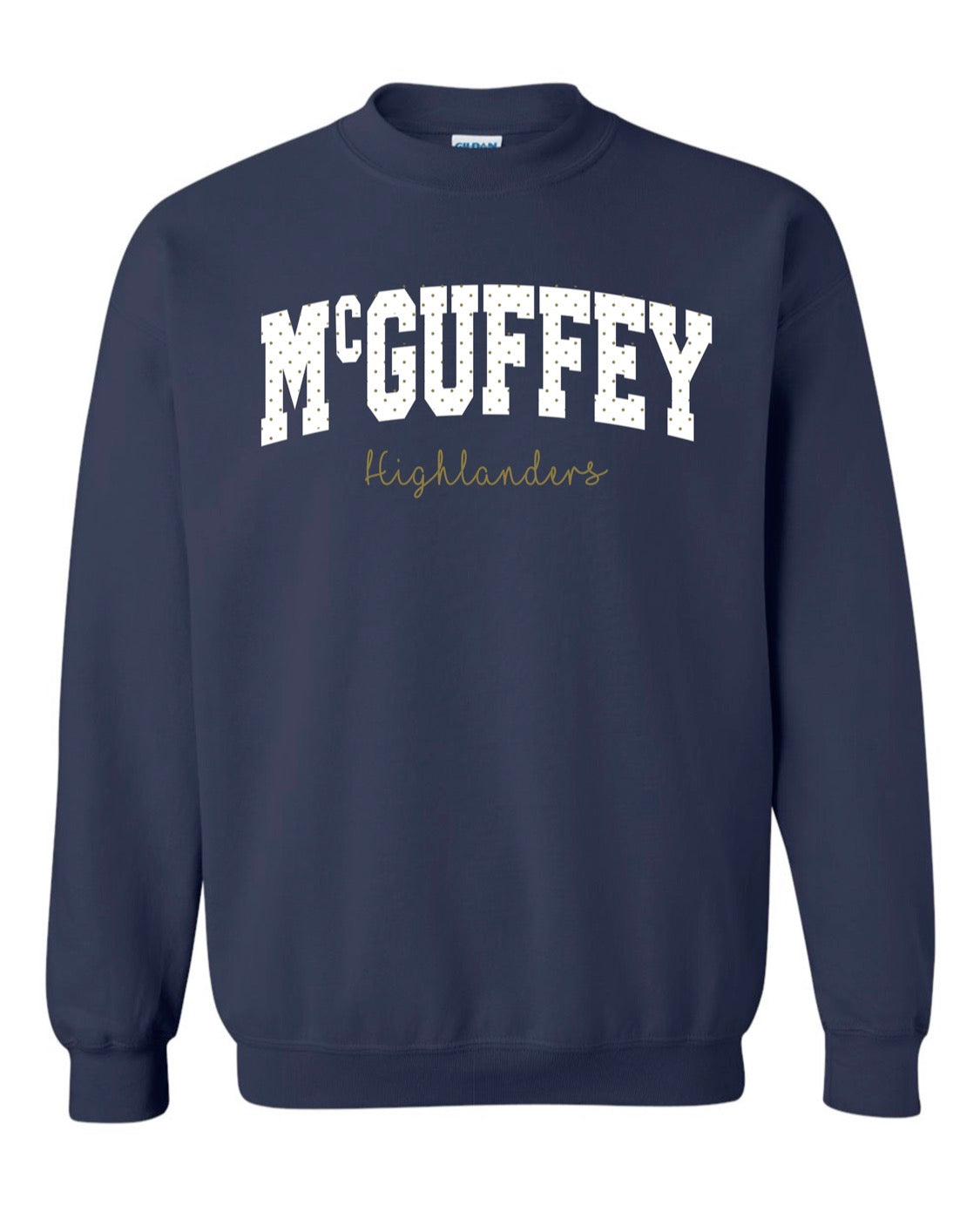 MCGUFFEY HIGHLANDERS DOTTED CREWNECK