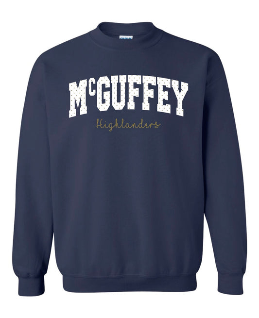 MCGUFFEY HIGHLANDERS DOTTED CREWNECK