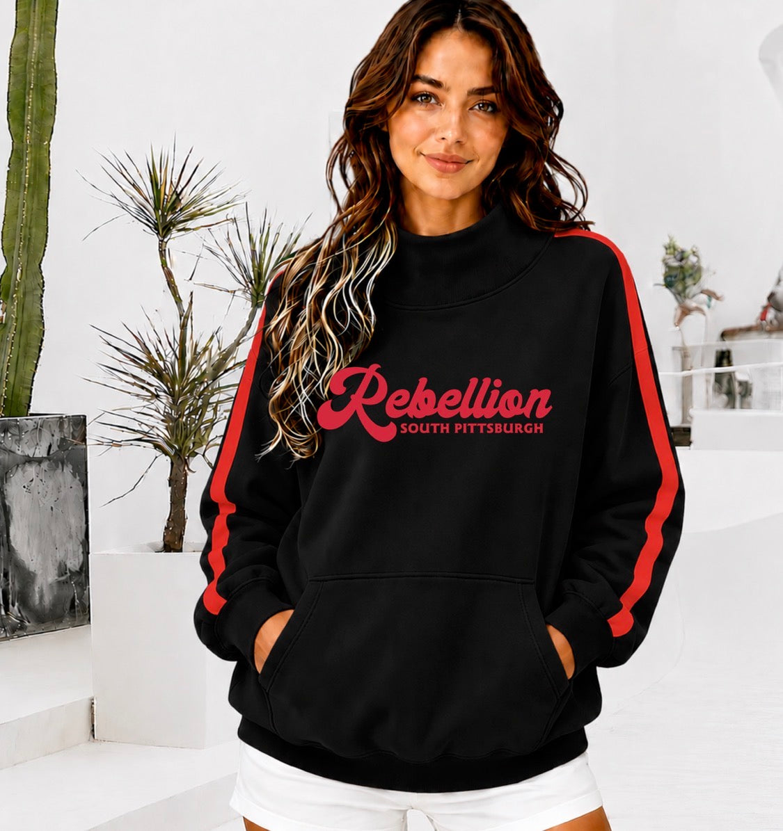 SOUTH PITTSBURGH REBELLION RETRO MOCK NECK