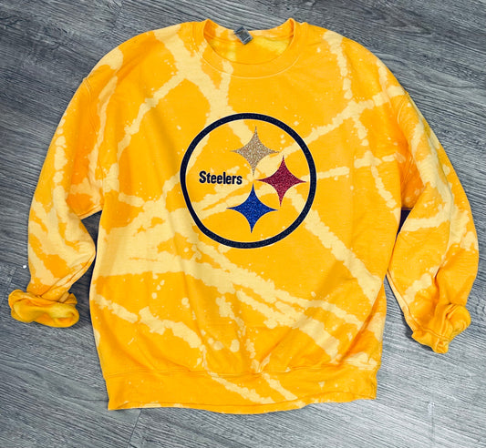 Glitter PGH steelers crew neck