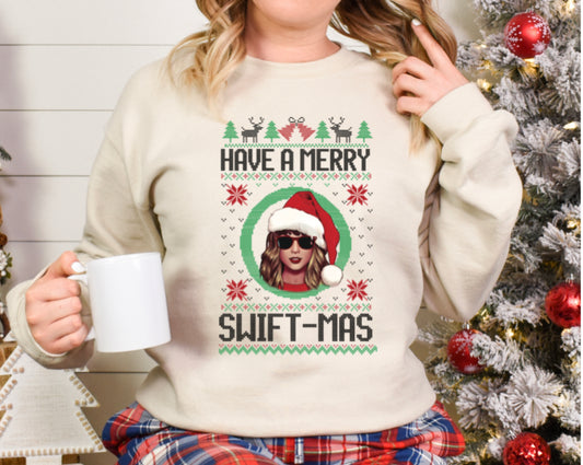 Sand color MERRY SWIFTMAS CREWNECK