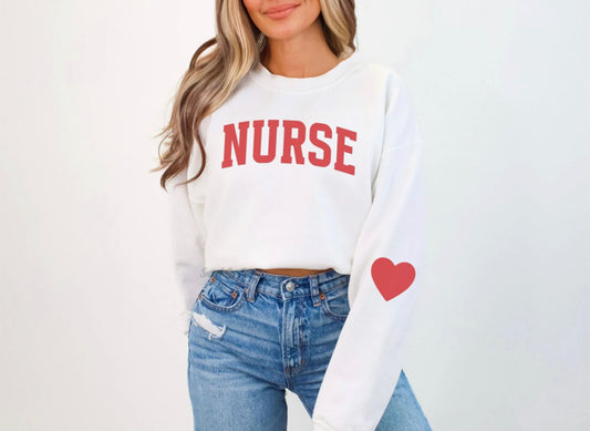 NURSE LOVE CREWNECK