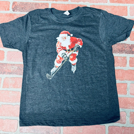 SANTA HOCKEY T SHIRT
