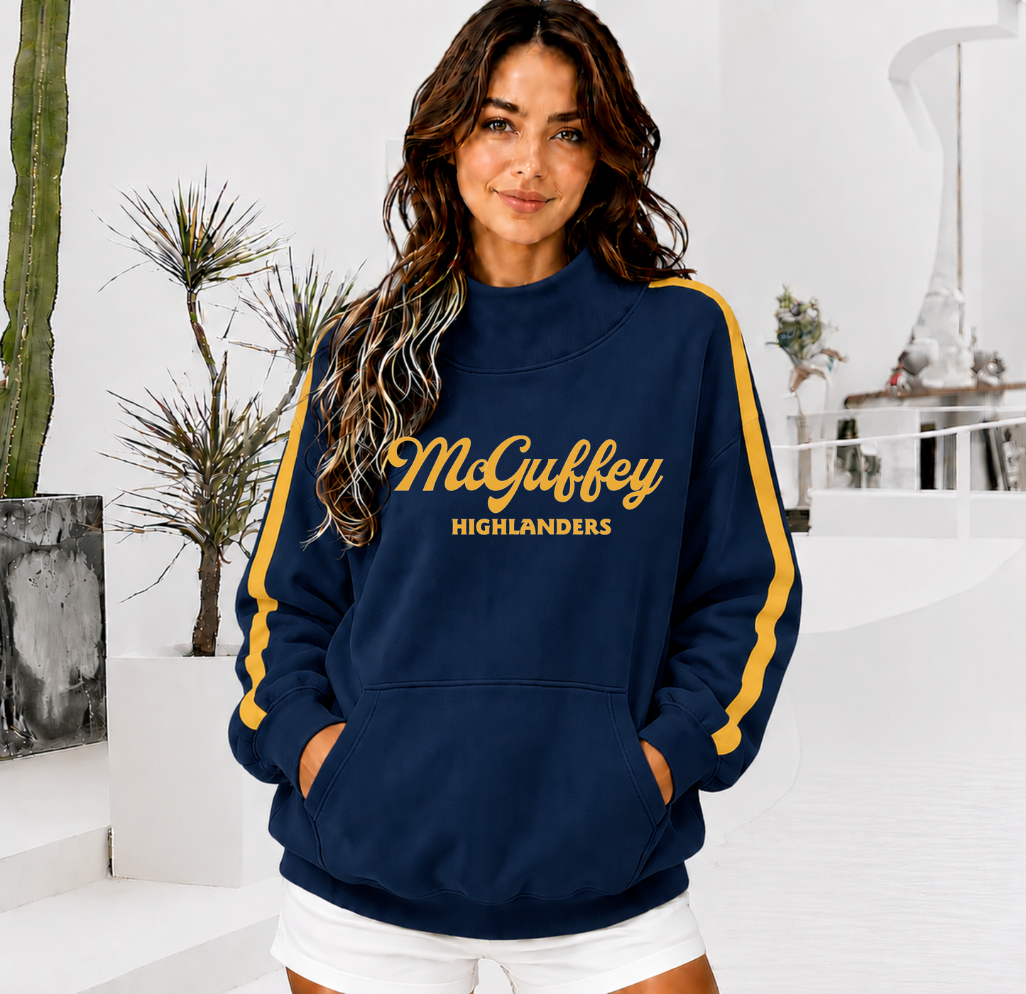 MCGUFFEY HIGHLANDERS RETRO MOCK NECK