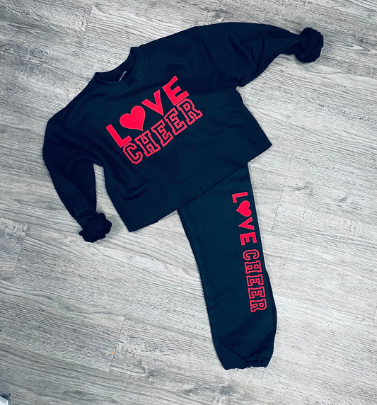 LOVE CHEER💕 Crop sweat suit